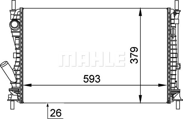 MAHLE CR 1365 000P - Radiateur, refroidissement du moteur cwaw.fr