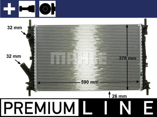 MAHLE CR 1365 000P - Radiateur, refroidissement du moteur cwaw.fr