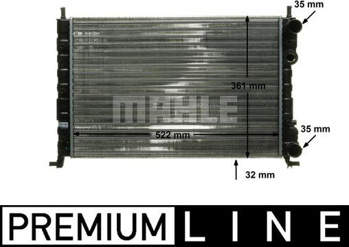 MAHLE CR 130 000P - Radiateur, refroidissement du moteur cwaw.fr