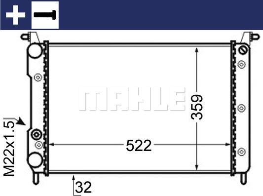 MAHLE CR 130 000S - Radiateur, refroidissement du moteur cwaw.fr