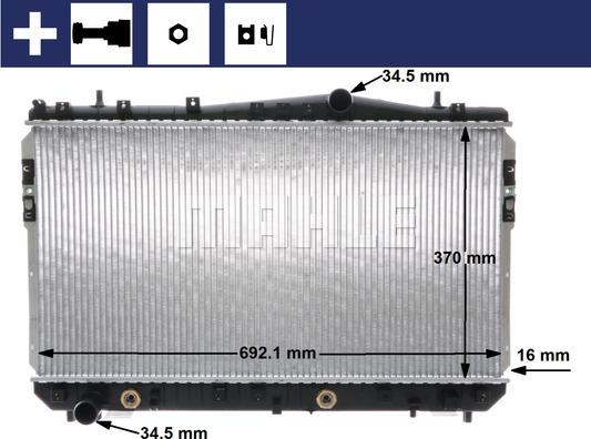 MAHLE CR 1311 000S - Radiateur, refroidissement du moteur cwaw.fr