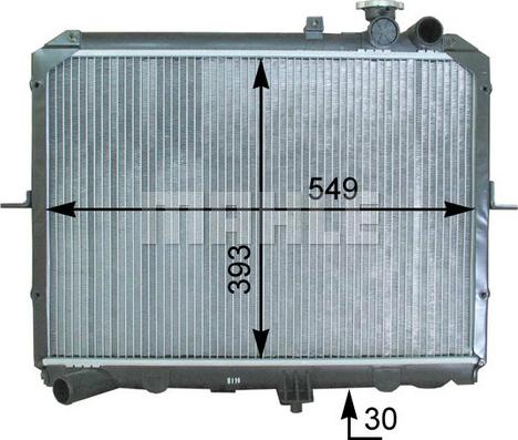 MAHLE CR 1332 000P - Radiateur, refroidissement du moteur cwaw.fr