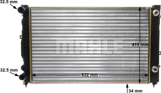 MAHLE CR 132 000S - Radiateur, refroidissement du moteur cwaw.fr