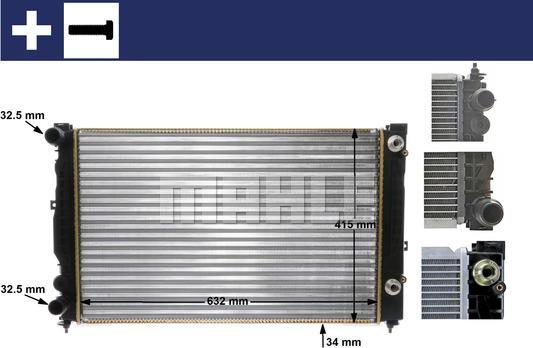 MAHLE CR 132 000S - Radiateur, refroidissement du moteur cwaw.fr