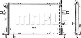 MAHLE CR 1242 000P - Radiateur, refroidissement du moteur cwaw.fr