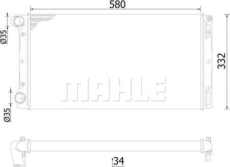 MAHLE CR 125 000S - Radiateur, refroidissement du moteur cwaw.fr