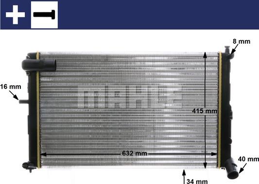 MAHLE CR 171 000S - Radiateur, refroidissement du moteur cwaw.fr