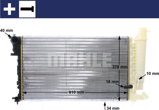 MAHLE CR 172 000S - Radiateur, refroidissement du moteur cwaw.fr