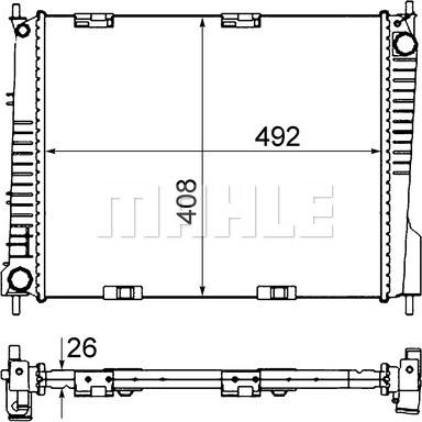 MAHLE CR 841 000S - Radiateur, refroidissement du moteur cwaw.fr