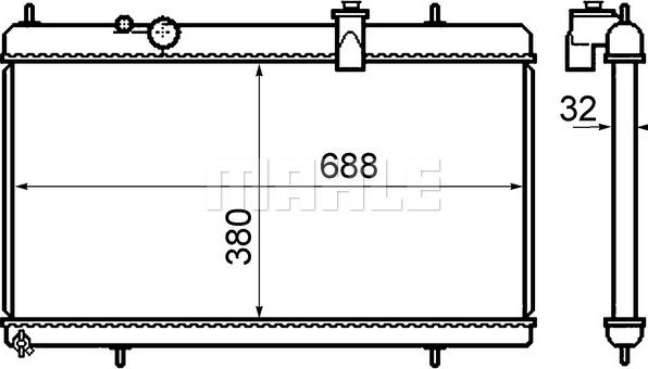 MAHLE CR 801 000S - Radiateur, refroidissement du moteur cwaw.fr