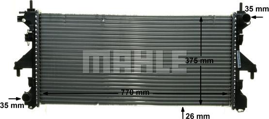 MAHLE CR 885 000P - Radiateur, refroidissement du moteur cwaw.fr