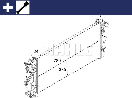 MAHLE CR 881 000S - Radiateur, refroidissement du moteur cwaw.fr