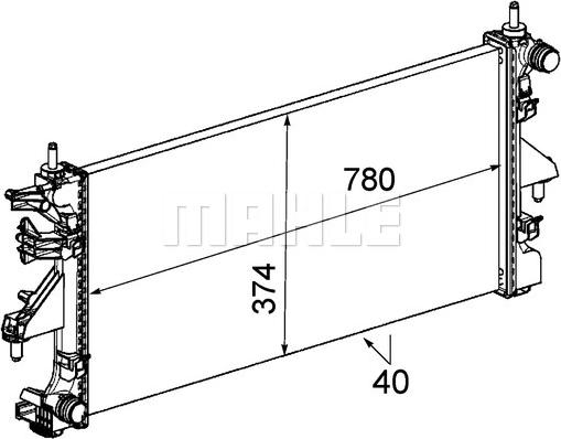 MAHLE CR 887 000P - Radiateur, refroidissement du moteur cwaw.fr