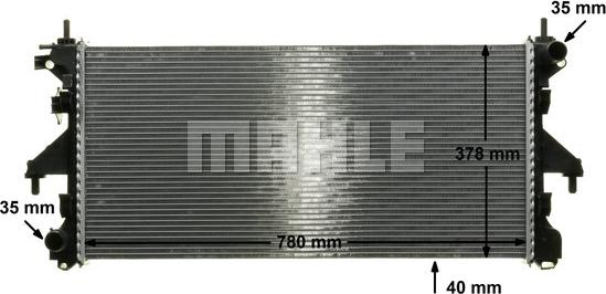 MAHLE CR 887 000P - Radiateur, refroidissement du moteur cwaw.fr