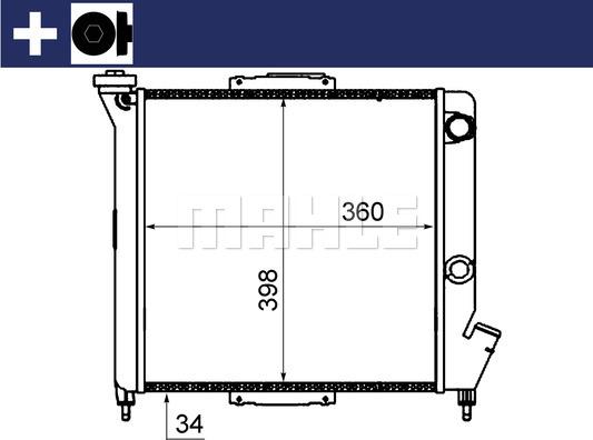 MAHLE CR 832 000S - Radiateur, refroidissement du moteur cwaw.fr