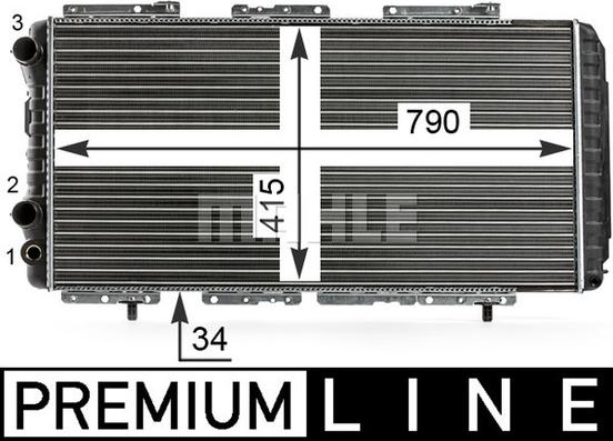 MAHLE CR 34 000P - Radiateur, refroidissement du moteur cwaw.fr