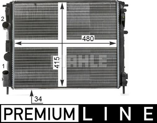 MAHLE CR 35 000P - Radiateur, refroidissement du moteur cwaw.fr