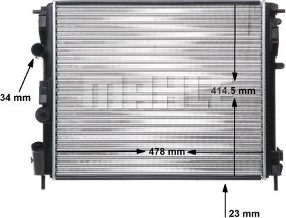 MAHLE CR 35 000S - Radiateur, refroidissement du moteur cwaw.fr