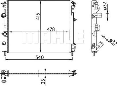 MAHLE CR 36 000S - Radiateur, refroidissement du moteur cwaw.fr