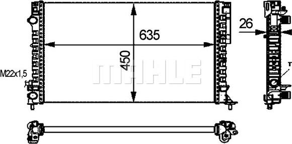 MAHLE CR 311 000P - Radiateur, refroidissement du moteur cwaw.fr