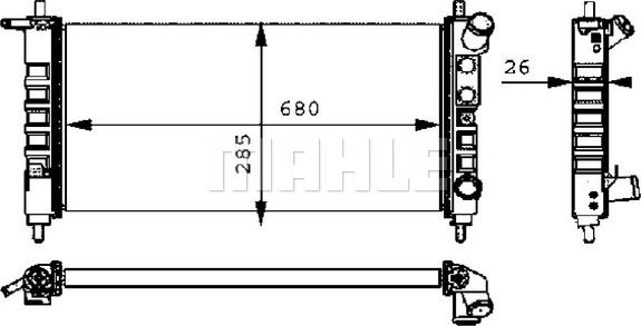 MAHLE CR 313 000S - Radiateur, refroidissement du moteur cwaw.fr