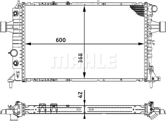 MAHLE CR 320 000S - Radiateur, refroidissement du moteur cwaw.fr