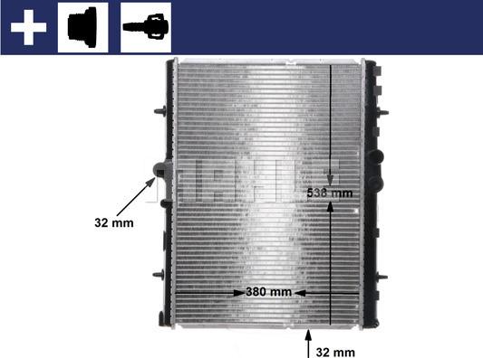 MAHLE CR 32 000S - Radiateur, refroidissement du moteur cwaw.fr