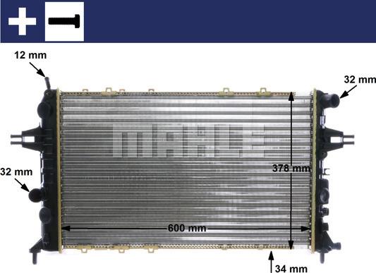 MAHLE CR 321 000S - Radiateur, refroidissement du moteur cwaw.fr