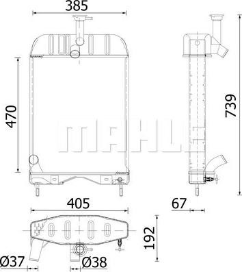 MAHLE CR 2414 000P - Radiateur, refroidissement du moteur cwaw.fr