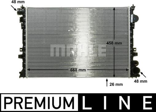 MAHLE CR 206 000P - Radiateur, refroidissement du moteur cwaw.fr