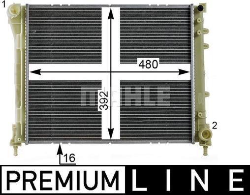 MAHLE CR 2004 000P - Radiateur, refroidissement du moteur cwaw.fr