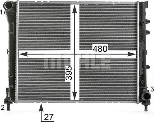 MAHLE CR 2000 000P - Radiateur, refroidissement du moteur cwaw.fr