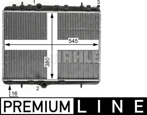 MAHLE CR 2014 000P - Radiateur, refroidissement du moteur cwaw.fr