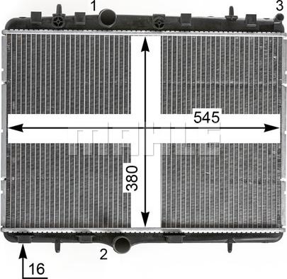 MAHLE CR 2014 000P - Radiateur, refroidissement du moteur cwaw.fr