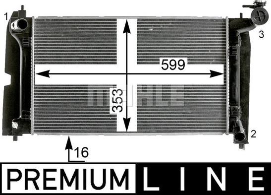 MAHLE CR 2015 000P - Radiateur, refroidissement du moteur cwaw.fr