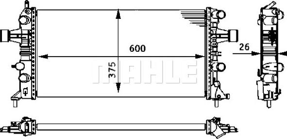 MAHLE CR 237 000S - Radiateur, refroidissement du moteur cwaw.fr