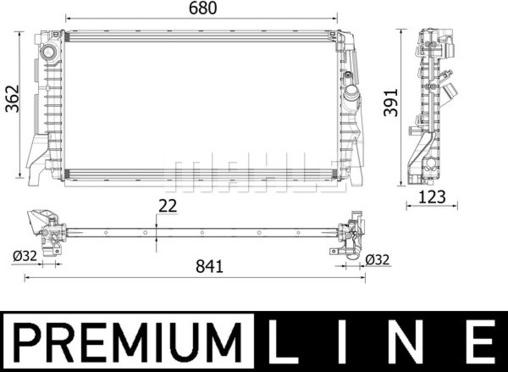 MAHLE CR 2279 000P - Radiateur, refroidissement du moteur cwaw.fr