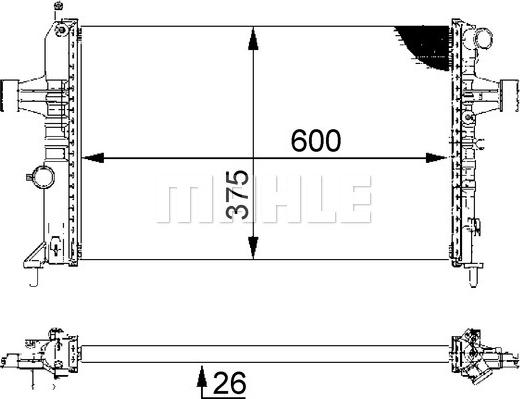 MAHLE CR 227 000S - Radiateur, refroidissement du moteur cwaw.fr