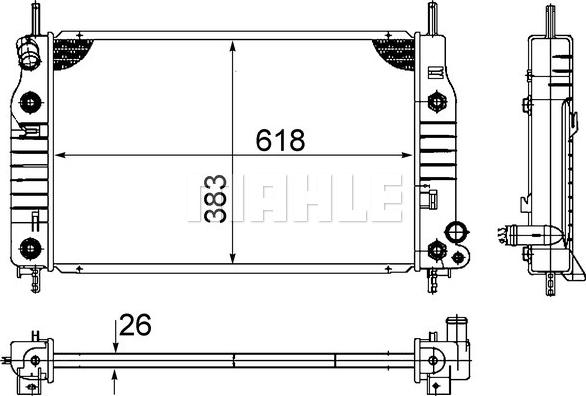 MAHLE CR 741 000S - Radiateur, refroidissement du moteur cwaw.fr