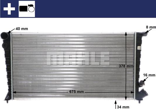 MAHLE CR 750 000S - Radiateur, refroidissement du moteur cwaw.fr