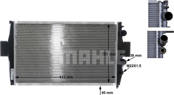 MAHLE CR 739 000S - Radiateur, refroidissement du moteur cwaw.fr