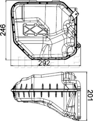 MAHLE CRT 9 000S - Vase d'expansion, liquide de refroidissement cwaw.fr