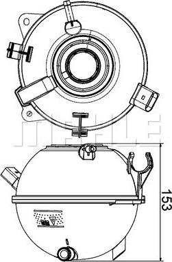 MAHLE CRT 19 000S - Vase d'expansion, liquide de refroidissement cwaw.fr