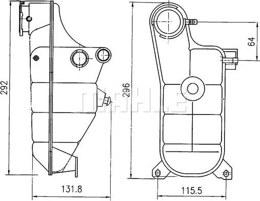 MAHLE CRT 119 000S - Vase d'expansion, liquide de refroidissement cwaw.fr