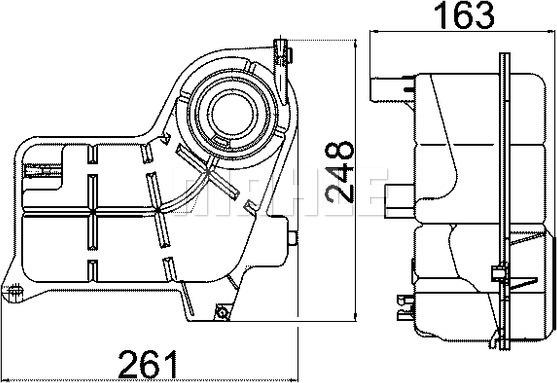 MAHLE CRT 24 000S - Vase d'expansion, liquide de refroidissement cwaw.fr