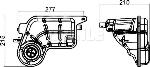 MAHLE CRT 20 000S - Vase d'expansion, liquide de refroidissement cwaw.fr