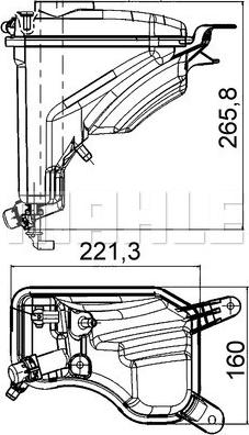 MAHLE CRT 207 000S - Vase d'expansion, liquide de refroidissement cwaw.fr