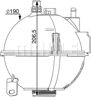 MAHLE CRT 210 000S - Vase d'expansion, liquide de refroidissement cwaw.fr