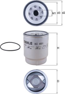 MAHLE KC 491D - Filtre à carburant cwaw.fr