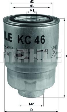 MAHLE KC 46 - Filtre à carburant cwaw.fr